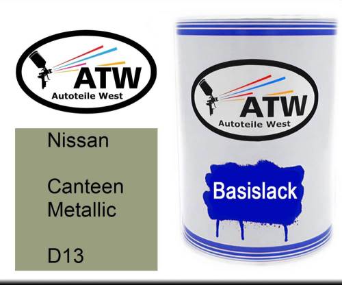 Nissan, Canteen Metallic, D13: 500ml Lackdose, von ATW Autoteile West.